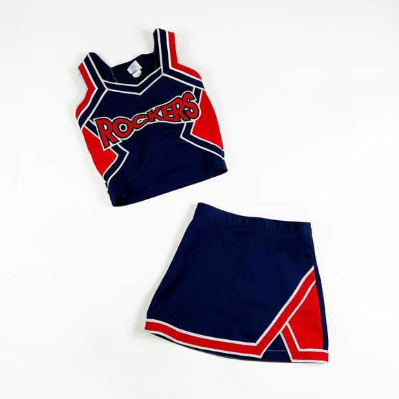 Cheerleading uniform Rockers blue red white womens Size XXS/XS see measurements - Picture 7 of 8